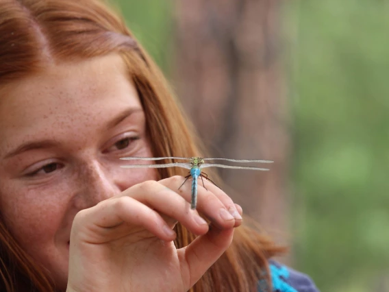 Annika with dragonfly