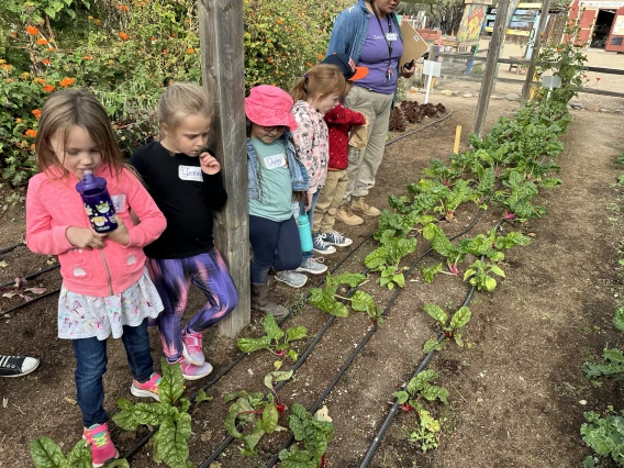 Kids in garden