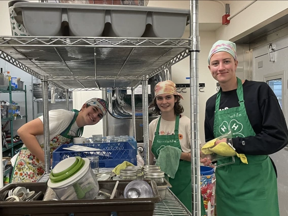 HLAs doing dishes