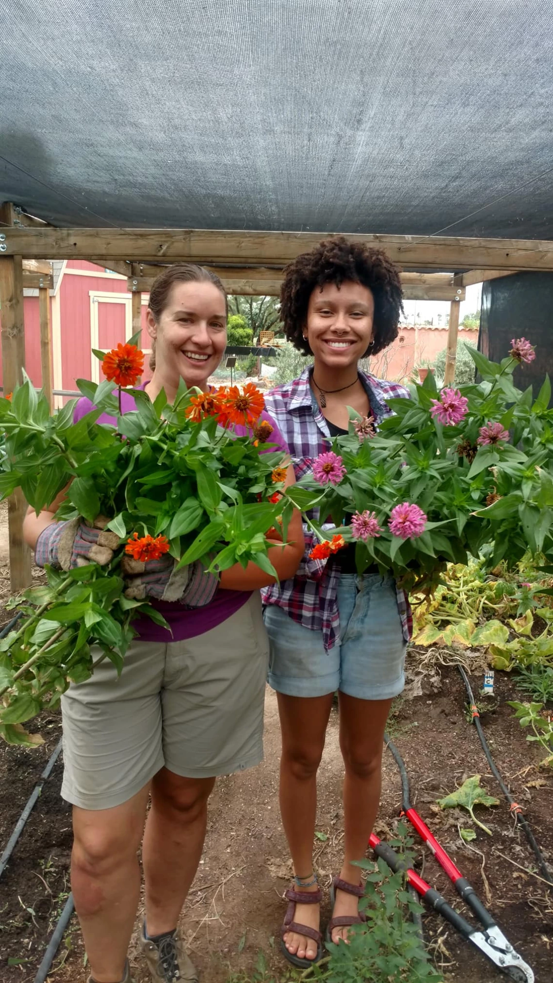 Girls with flowers