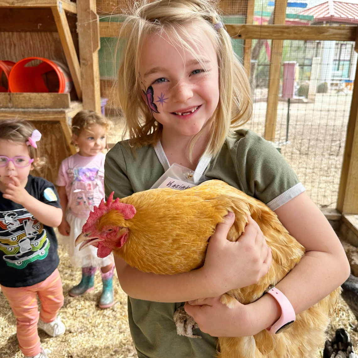 Youth with chicken